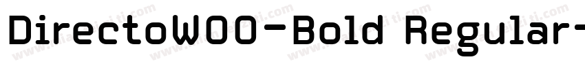 DirectoW00-Bold Regular字体转换